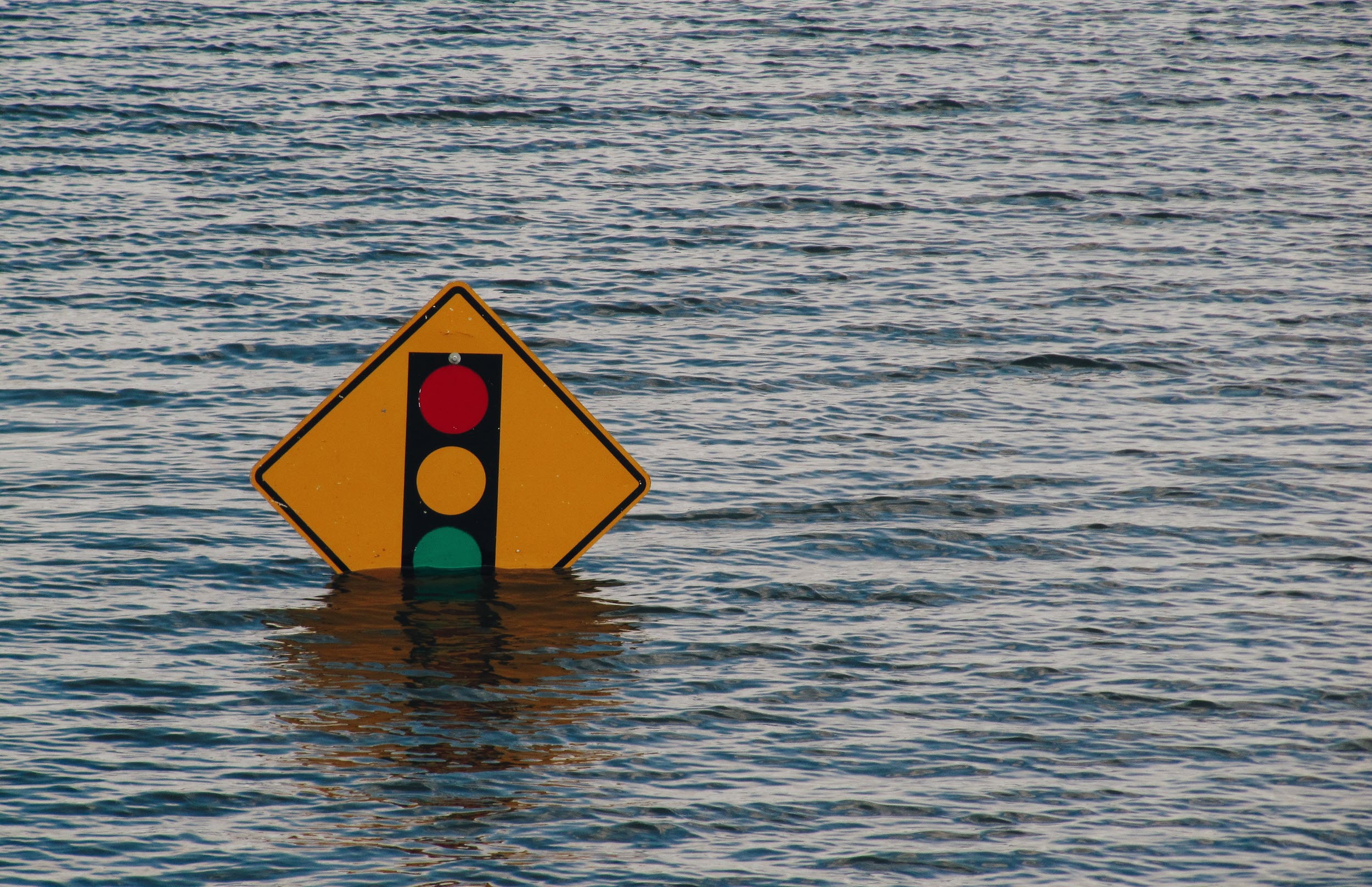 Sign under water